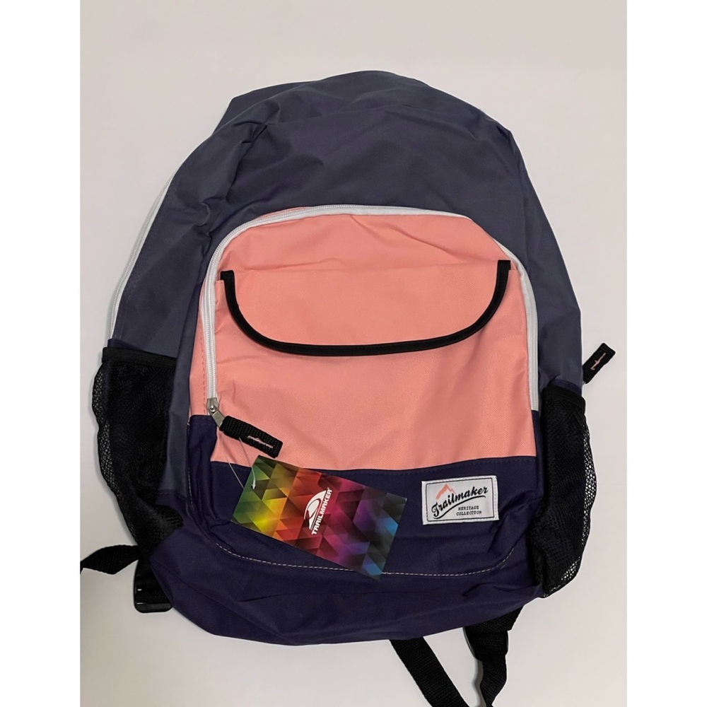 Navy and pink Trailmaker backpack